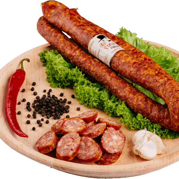 Smoked homemade sausages without paprika