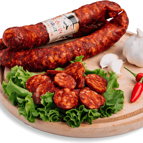 Smoked Csabai sausages