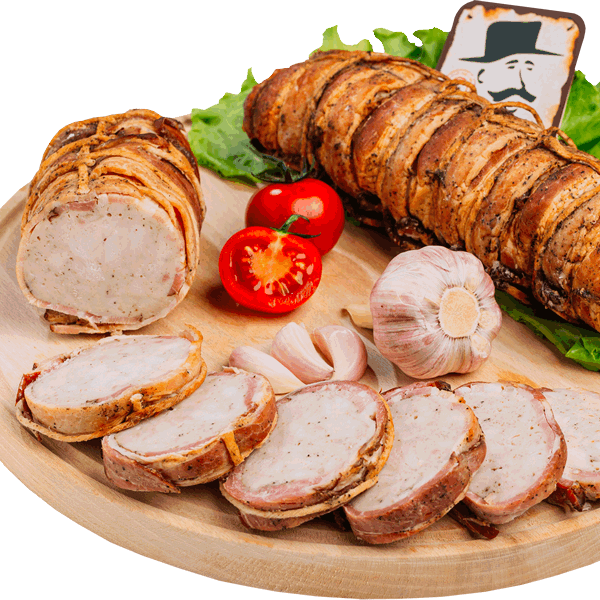 Chicken roulade with bacon